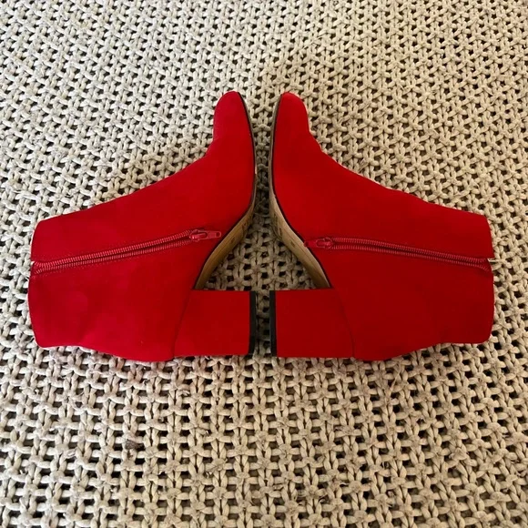 Red Ankle Boots - Picture 8 of 8